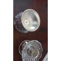 Glass and metal candle holders vintage