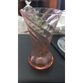 Vintage rose glass vase