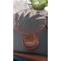 Vintage rose glass vase