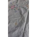 Vintage cross stitch table cloth