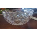 Crystal cut glass bowl vintage