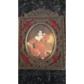 Vintage Brass Cameo Decor, Italian, Renaissance, Revival Brass Portraits, Italian Brass Frames, 60s
