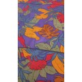 Vintage 1980s tropical montserrat leaf hidden parrot abstract colourful arty large scarf