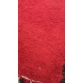 Red/maroon cotton thick rug vintage
