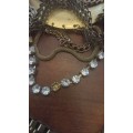 Stacked chain choker brass vintage
