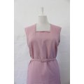 VINTAGE PINK SLEEVELESS BELTED DAY DRESS - SIZE 14