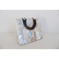 MOTHER OF PEARL SHELL MOSAIC SMALL HANDBAG PURSE BAG