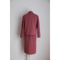 *SUMMER SALE - 50% OFF!* VINTAGE TWO PIECE PINK LONG SLEEVE DRESS JACKET SUIT - SIZE 20