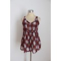 *COUNTRY ROAD* DESIGNER PLAID CHECK RED SILK TOP BLOUSE - SIZE S