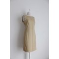 HENNES BEIGE SIMPLE SHIFT OFFICE DRESS - SIZE 14