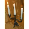 A SPECTACULAR ANTIQUE ORNATE "ART NOUVEAU STYLE " THREE CANDLE CANDELABRA IN MAGNIFICENT CONDITION