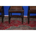 FOUR EXQUISITE ANTIQUE KIAAT? CHAIRS WITH WICKER SEATS SO MUCH TURNED DETAIL