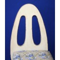 A GORGEOUS LARGE SHABBY CHIC CHAIR WITH A FANTASTIC DIFFERENT SHAPE