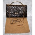 A GORGEOUS DESIGNER JEUNESSE CREATIONS HAN BAG - FIRENZE - WITH GOLD CHAIN SLING - STUNNING LEATHER