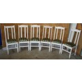 SIX STUNNING SOLLID WOOD SHABBY CHIC CHAIRS - GORGEOUS