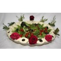 ABSOLUTLEY GORGEOUS LARGE SALAD BOWLS WITH WHOLES TO PUT WATER IN AND FLOWERS ALL AROUND