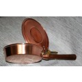 *FIN - A Stunning Antique Copper pan , Home decor or Fire place decor beautiful piece!!!