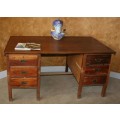 A MARVELOUS LARGE VINTAGE DESK WITH SIX DRAWERS LOVE THE OLD BIG FURNITURE STUNNING!!!