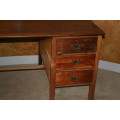 A MARVELOUS LARGE VINTAGE DESK WITH SIX DRAWERS LOVE THE OLD BIG FURNITURE STUNNING!!!