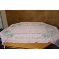 A SPECTACULAR VINTAGE EMBROIDERED WITH CROSS STITCH IN BEAUTIFUL PASTEL COLORS!!!