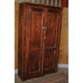 WOW A SPECTACULAR SOLLID ORIGAN ANTIQUE KITCHEN CUPBOARD AMPLE SPACE & LOVLEY PATINA TO THIS PIECE!!