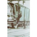 A FANTASTIC LARGE FRAMED PRINT OF A TRAIN BEHIND GLASS STUNNING!!!