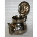 Spectacular Vintage Silver Plated Tea Pot Kettle so much stunning detail - real collectors item!!!
