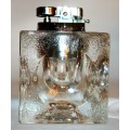 A fantastic Heavy Smoked Glass Square Cube Table Lighter