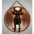 A marvelous 3D Copper Inlay Wall Hanging Plaque with a IMPALA - with full detailed description!!!