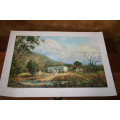 WOW A MARVELOUS SIGNED PRINT OF PRESIDENT PAUL KRUGERS HOME STEAD
