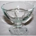 8 Clear Pressed Jeanette Style Glass Dessert Cups Ice Cream Sunday, Fruit Cocktail bid per each