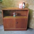 A MARVELOUS 2 DOOR WITH DISPLAY GLASS VINTAGE CABINET OR SMALL SIDE SERVER!!! STUNNING!!!!