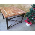 A MARVELOUS DETAILED OCASIONAL TABLE WITH RESIN CASTED TOP LOOK LIKE GRANITE - STUNNING