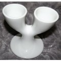 A Gorgeous Vintage Crisp White ceramic Double Egg Cup