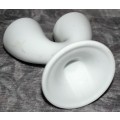 A Gorgeous Vintage Crisp White ceramic Double Egg Cup