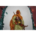 A collectable Bossons Vintage Rare Afridi Chalkware Figural Wall Home Decor Platter Afridi Warrior