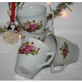 FOUR TWO SPECTACULAR Coffee MUGS WITH A STUNNING ROSE PATERN - BID PER EACH