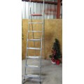 A TALL ALUMINUM FOLD UP LADDER 2.5 m- EASY TO STORE AND HANDY TO HAVE