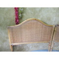 TWO GORGEOUS CANE SINGLE HEAD BOARDS ENYOY THE LOOK OR FINISH IN A STUNNING PAINT T BID EACH