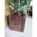 A FANTASTIC VERY LARGE SOLID WOODEN CRATE - TO PLANT HERBS OR MAKE COMPOS - STUNNING PLANTER