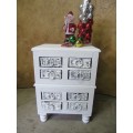 A MARVELOUS 8 DRAWER CHABBY CHIC UNIT PERFECT FOR BATHROOM OR ON TOP OF KITCHEN CUPBOARD