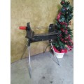 A FANTASTIC HIGH QUALITY FOLD UP BRAAI WITH A LITTLE ROTISSERIE