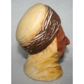 Vintage Bossons Pottery Abdhul Arab man with Brown turban.Piercing eyes and deeply gnarled beard