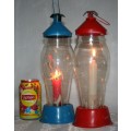 These adorable metal and glass hurricane lamps/candle holders are very attractive. bid per each