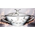 A Gorgeous Vintage NORITAKE VALERIE Sugar Bowl with a Beautiful pattern on white porcelain