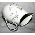 A Gorgeous Vintage Noritake Milk Creamer with a Beautiful pattern on white porcelain,with a platinum
