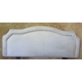 A MARVELOUS DOUBLE HEADBOARD - COVERD IN FABRIC BEEN PROFESSIONALLY WASHED - FABRIC IN FARE