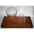 Simply beautiful cheese serving platter by Good Wood. A solid wood cheese board has a natural teak
