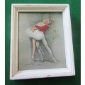 WOW A REALY STUNNING FRAMED VINTAGE PRINT OF A BALLET