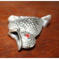 A Elegant & Stylish vintage silver metal miniature bird tooth pick holder. Nicely detailed bird,